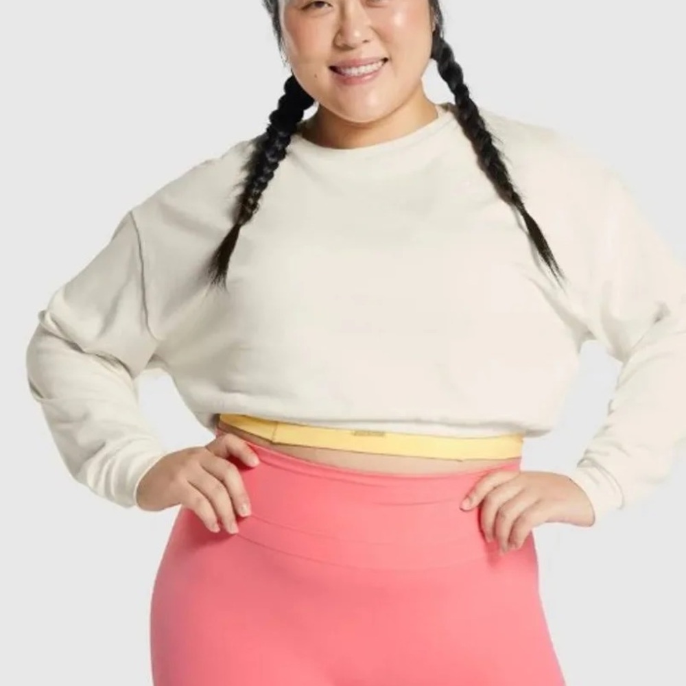 Gymshark Cropped Pullover Cream